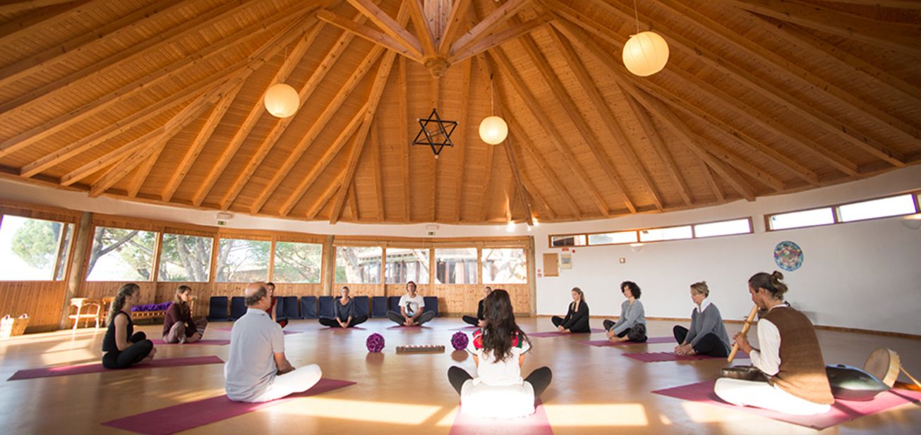 The wooden shala at Monte Velho Retreat Centre, Carrapateira