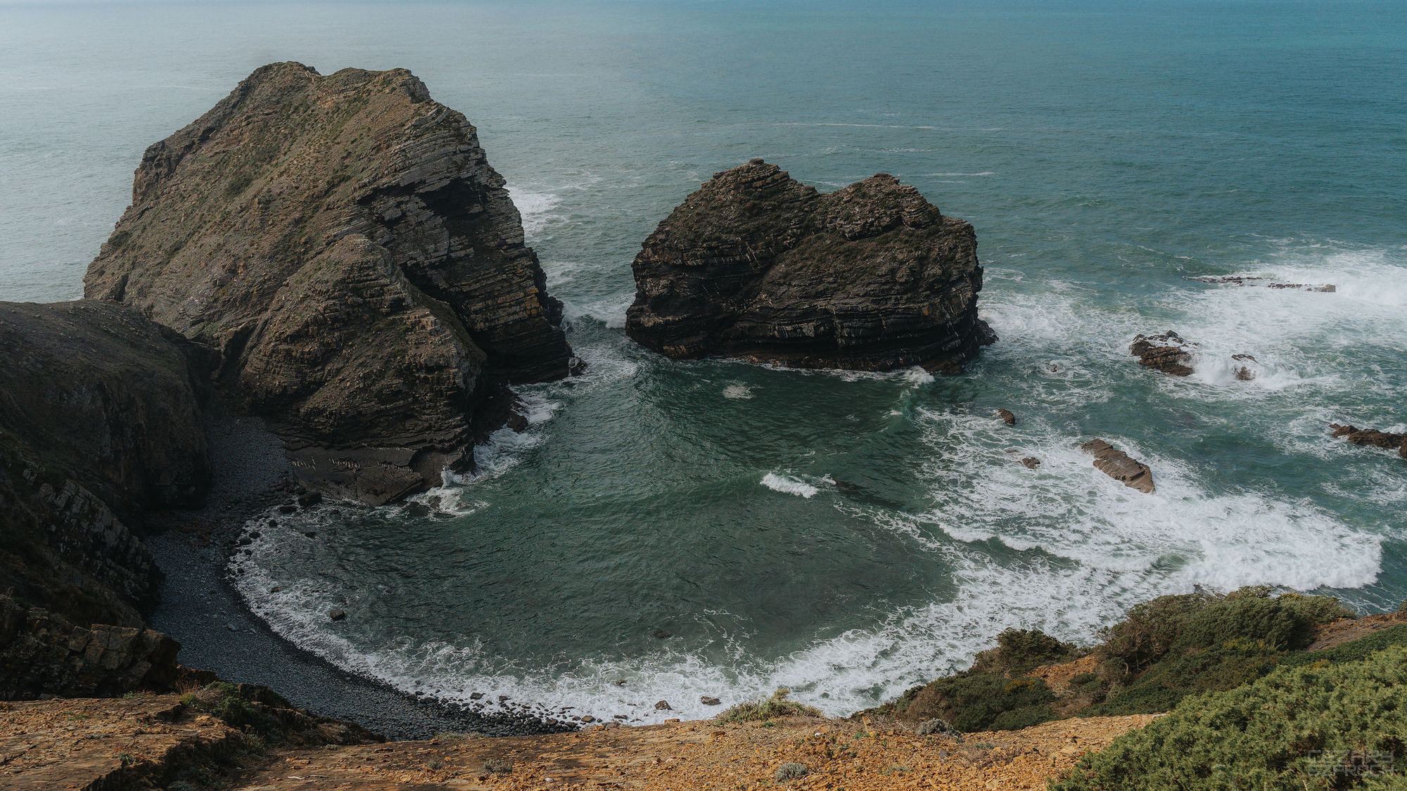 Atlantic sea stacks and coves of the Costa Vicentina near Carrapateira